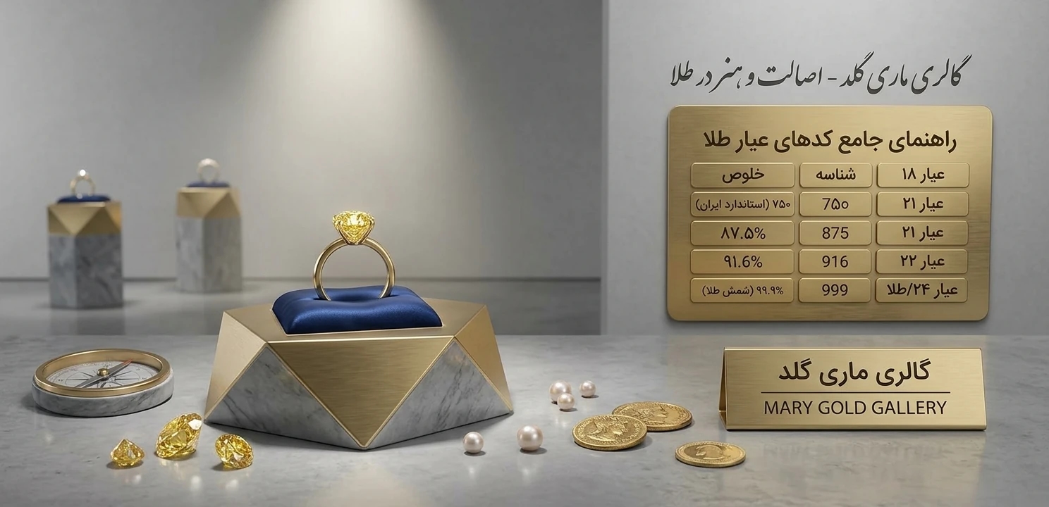 کدشناسی عیار و اصالت طلا؛ راهنمای جامع خریداران از ماری گلد گالری